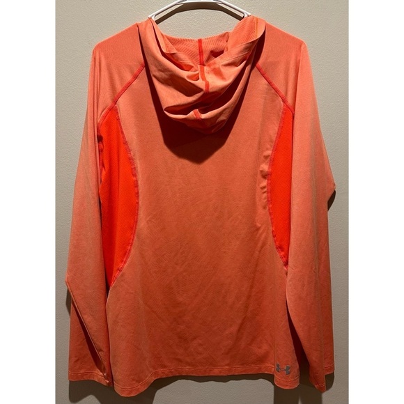 Under Armour Women’s CoolSwitch Trail Hooded Polyester Pullover Size XL - Orange - Picture 2 of 5